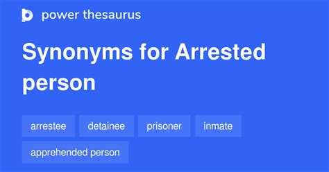 arrested synonym.